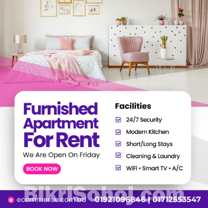 Fully Furnished 3BHK Apartment for Rent in Bashundhara R/A